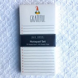 RAE DUNN GNOME LIST PADS BUNDLE: GRATEFUL THANKFUL